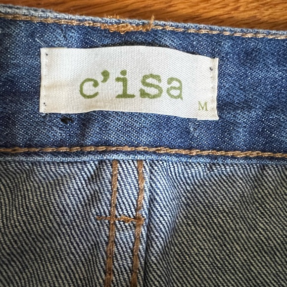 C’isa Distressed Jean Mini Skirt, Medium - Picture 3 of 5